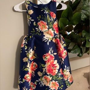 Bonnie Jean Formal Dress - Navy Floral